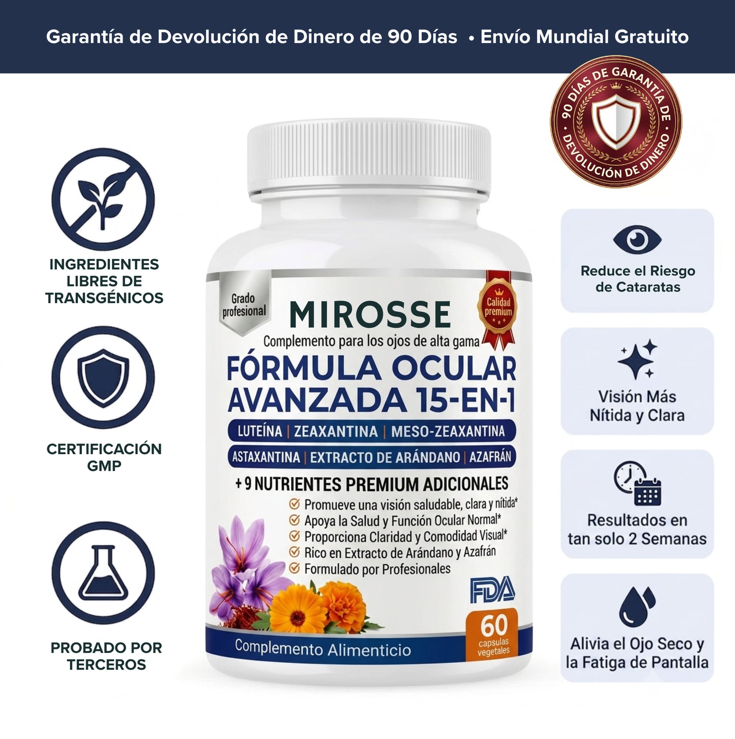Mirosse Formula Ocular Avanzada 15 en 1